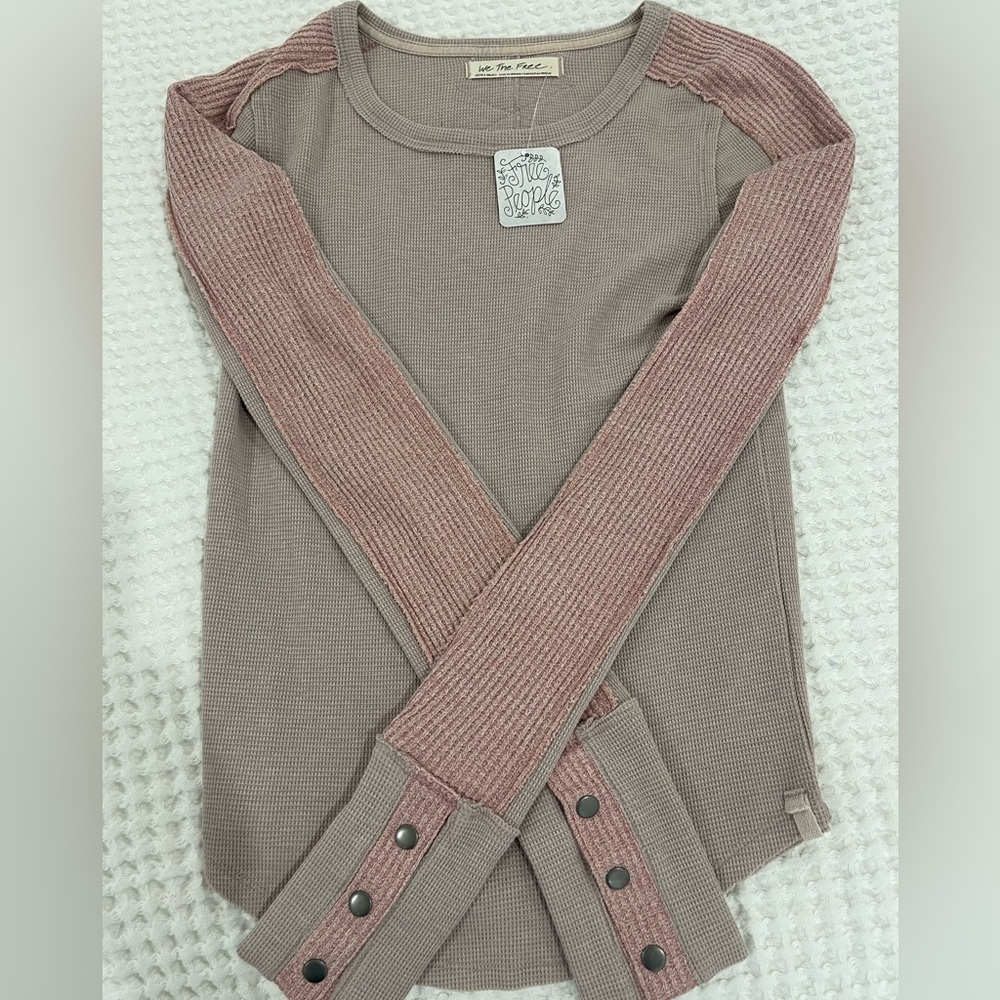 Free People thermal Rose/Pink. NWT
